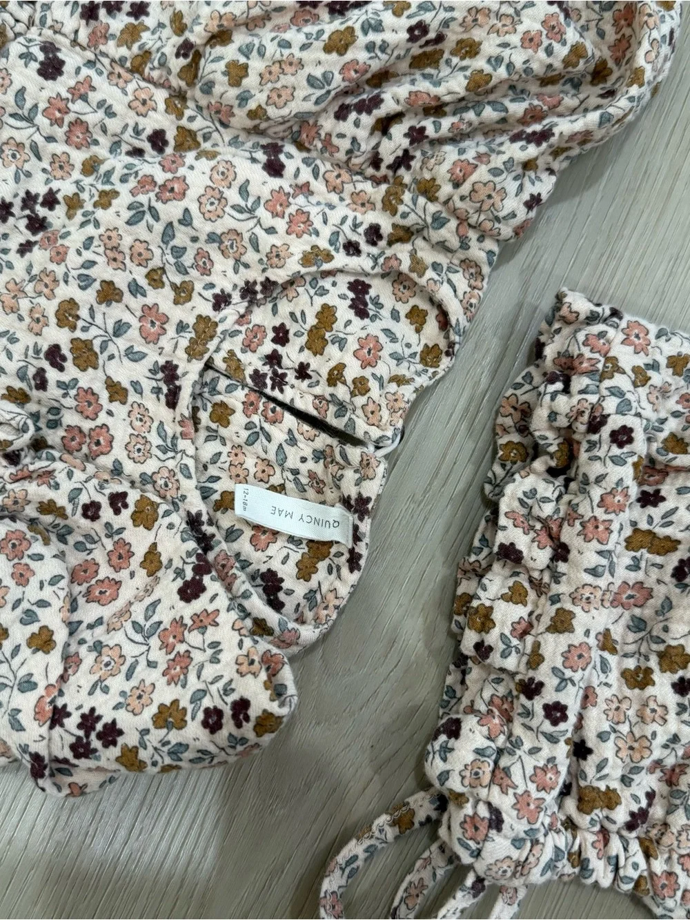 Quincy Mae Romper with Matching Bonnet